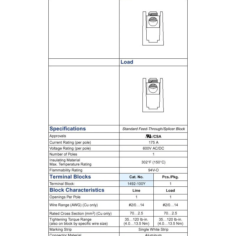 1492 силовой блок Rockwell Automation 1492-100Y