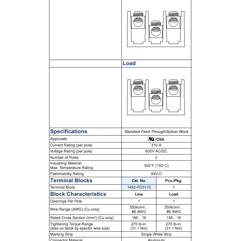 1492 силовой блок Rockwell Automation 1492-PD3113