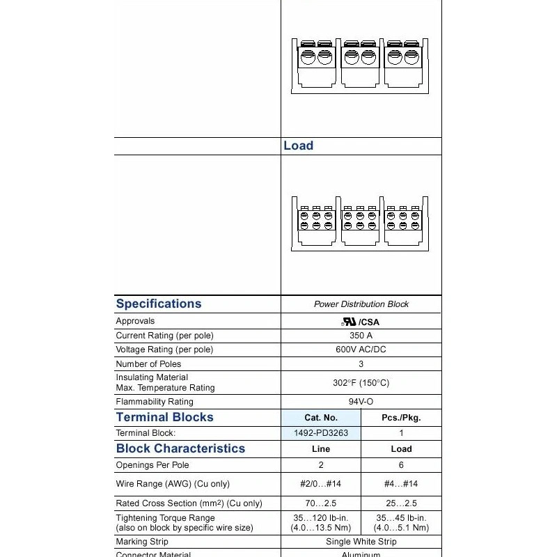 1492 силовой блок Rockwell Automation 1492-PD3263
