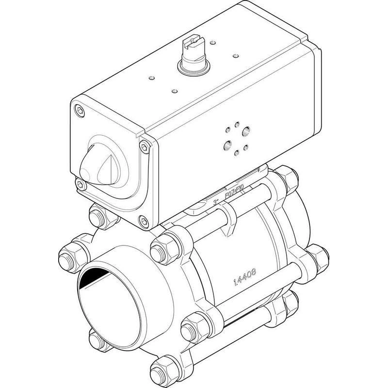 Festo VZBA-4"-WW-63-T-22-F10-V4V4T-PP240-R-90-C
