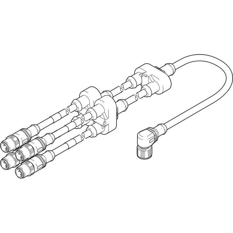 Festo NEFV-V12-M12W8-0.6-M12QG5